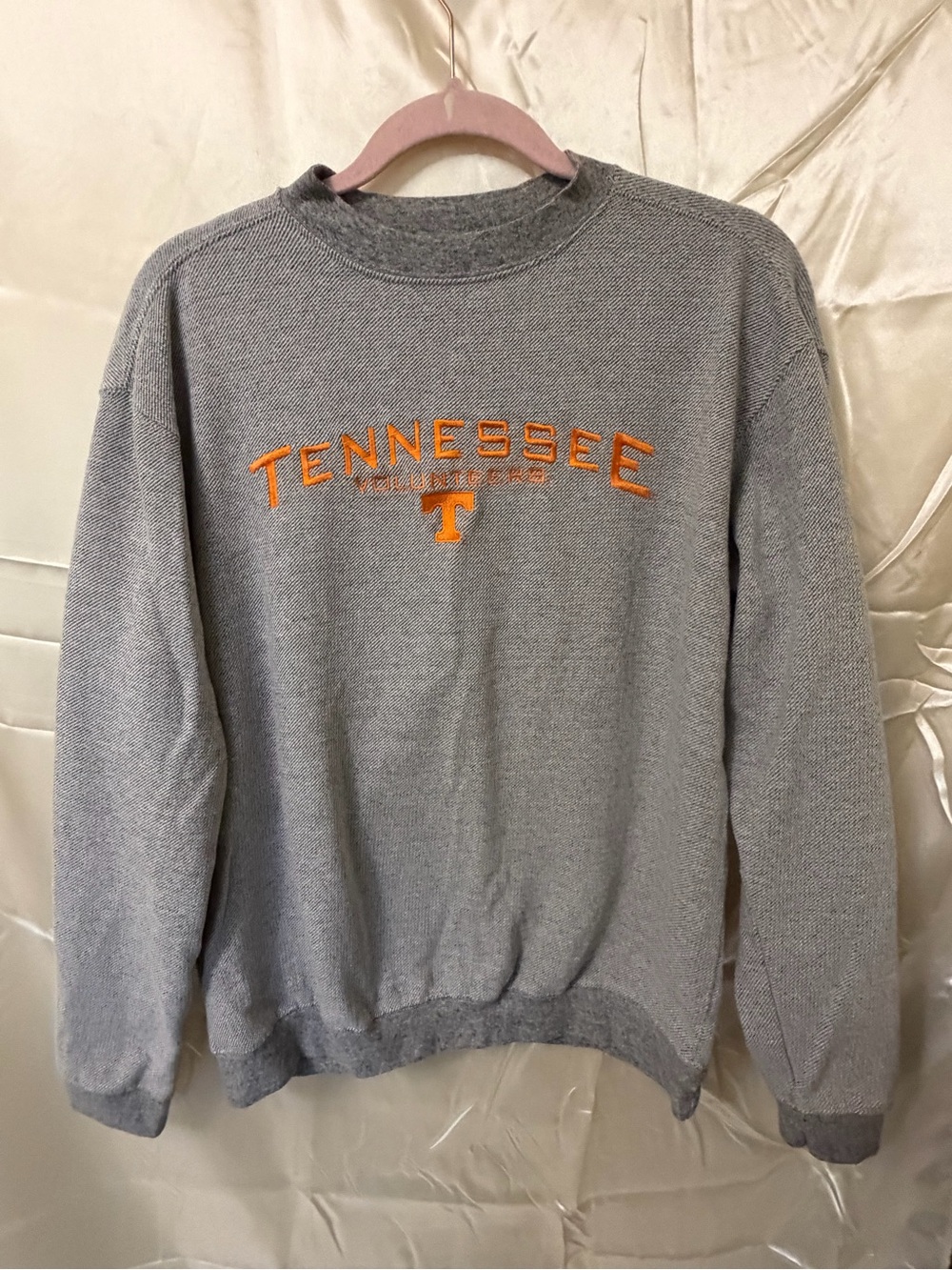 Vintage Tennessee Volunteers Red Oak Sweatshirt M Gray Orange Embroidered Vols